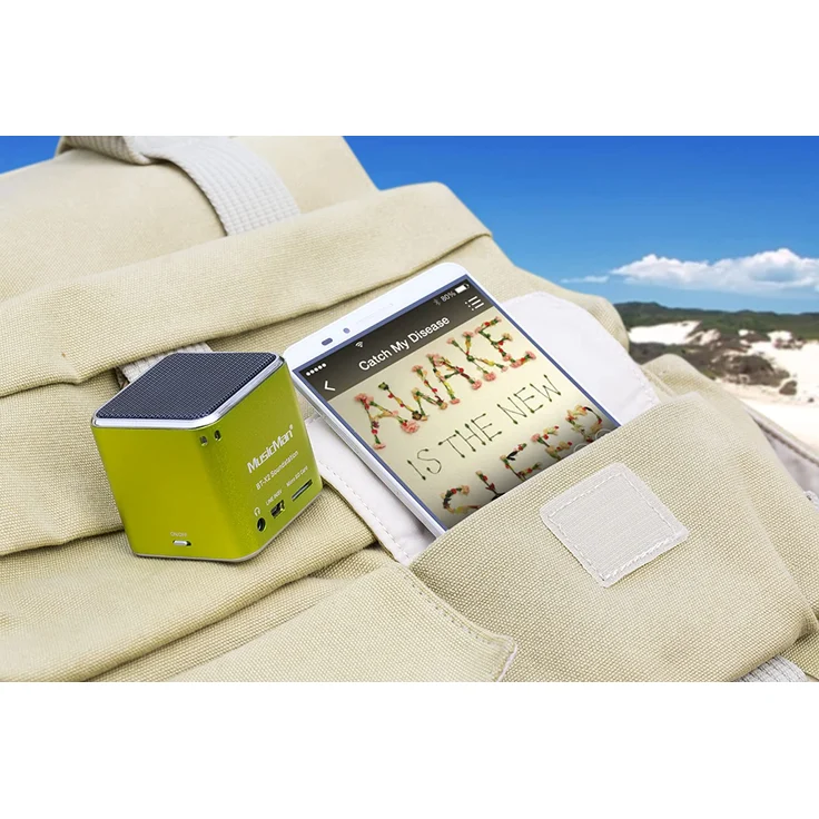 Technaxx MusicMan mini Wireless Soundstation BT-X2 Bluetooth-Lautsprecher mit Kartenleser, grün – Bild 8