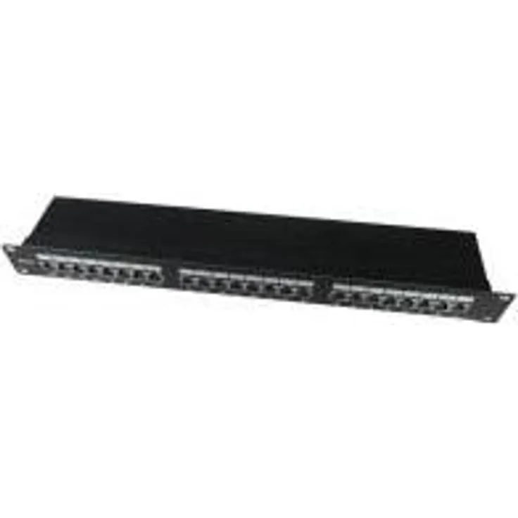 MARQUE + Inconnue Gembird 19 Patch Panel 24 Port 1U Cat. 6 with Rear Cable Management, Black