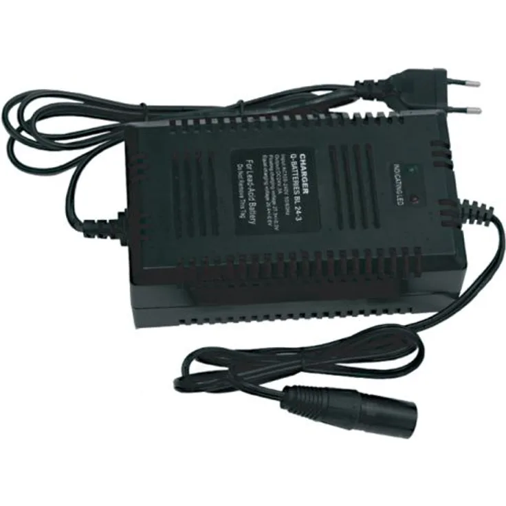 Q-Batteries BL 24-3 Ladegerät XLR-Stecker für Bleiakkus 24V - 3A Ladestrom IU0U Ladekennlinie