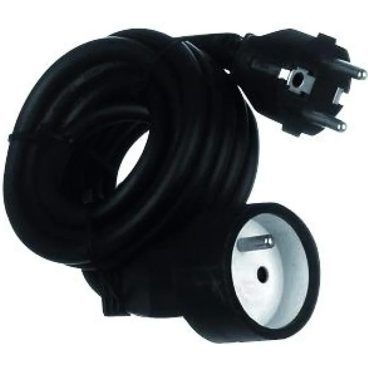 Verlängerungskabel 16A 2P+T HO5VV-F 3G1,5mm2, 5 m, Schwarz
