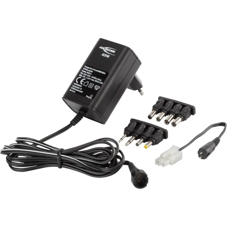 ANSMANN Akkupack Ladegerät ACS 48 - Akkuladegerät für 4-8-Zellen-NiMH-Akkus RC-Ladegerät mit 8 Steckdosen und Tamiya-Adapter zum Laden von Modellbatterien, Akkus - Preisvergleich