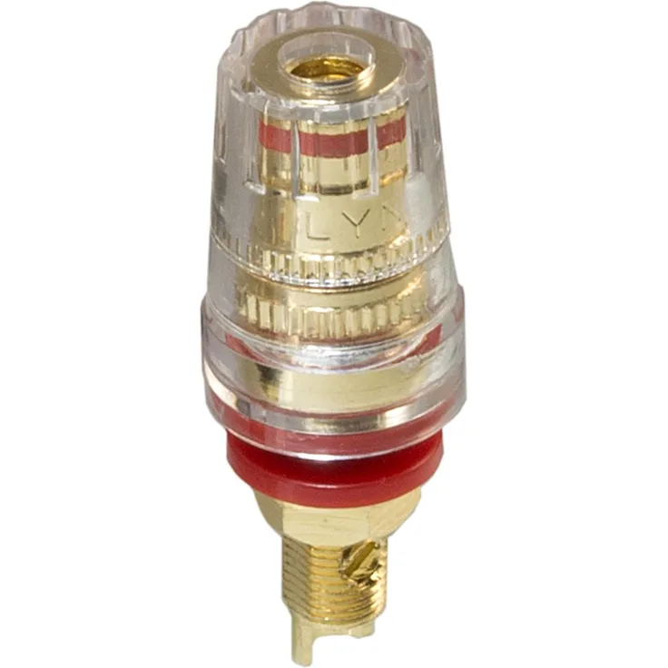 Lyndahl LKPA070RT Highend Lautsprecherterminal, mit Verdrehschutz, Rot Rot