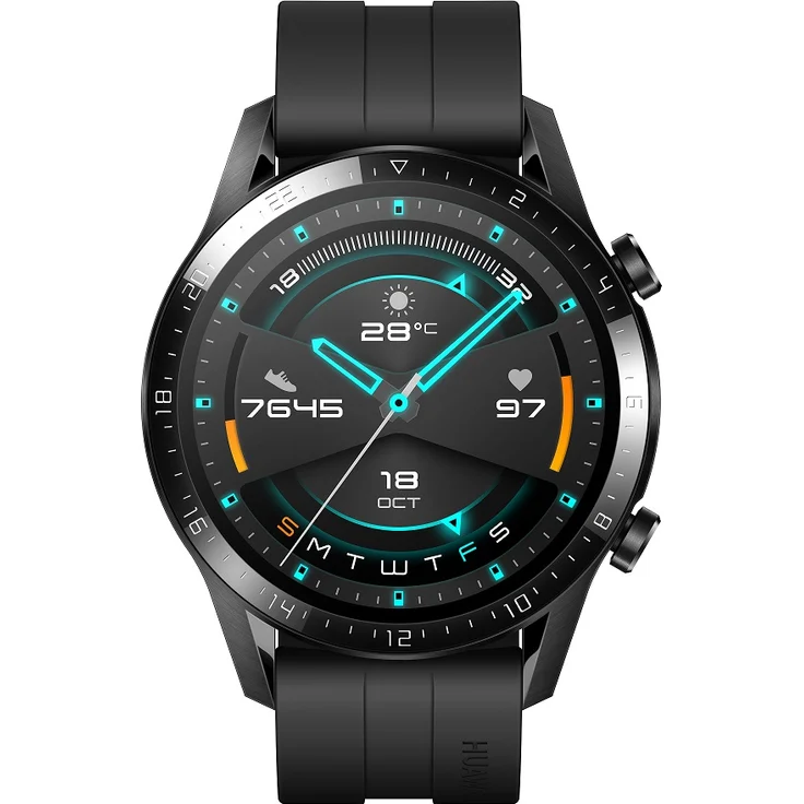 Huawei Watch GT2 Smartwatch GPS, Unisex, 46mm, Schwarz/Matte Black – Bild 2