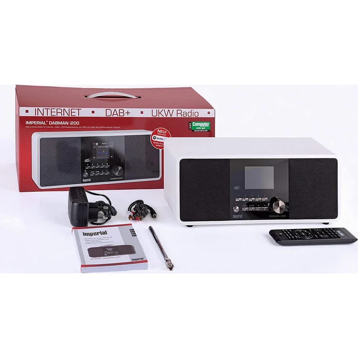 Imperial Dabman i200 22-232-00 Tischradio DAB+/UKW/Internetradio mit WLAN, Spotify Connect, TFT-Display, weiß – Bild 7