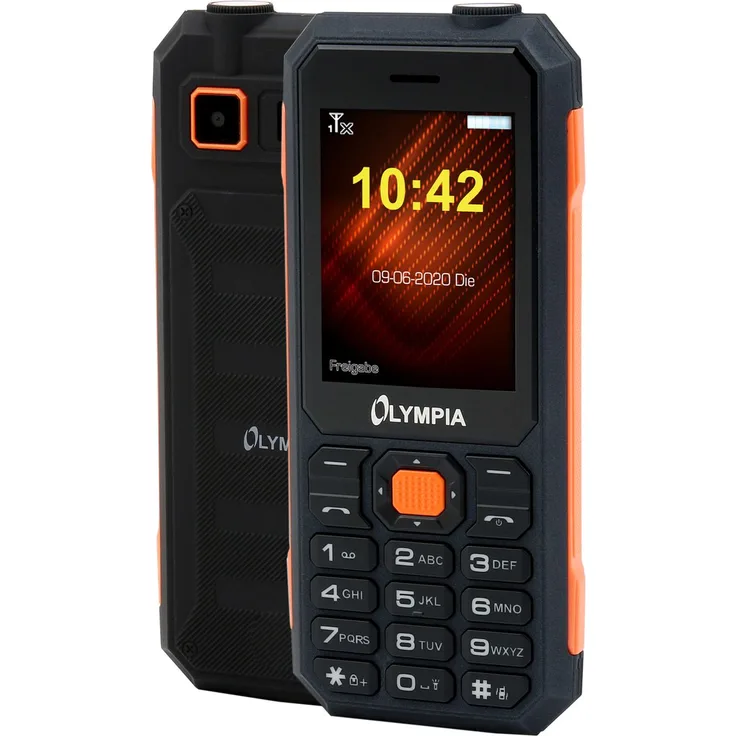 Olympia Active Robustes Outdoor Handy Mobiltelefon IP 67 Wasserfest Stossfest Modell Active