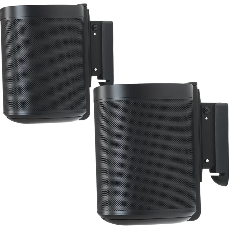 Flexson Wandhalterung (geeignet für Sonos One, One SL und Play:1 - Paar) schwarz – Bild 1