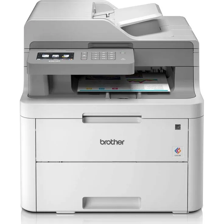 Brother DCP-L3550CDW (3-in-1) Multifunktionsdrucker - (Laser) Farbe, Druckgeschwindigkeit: 18 s/w, 18 Farbe, Auflösung: 2400 x 600, USB, (DCPL3550CDWG1)