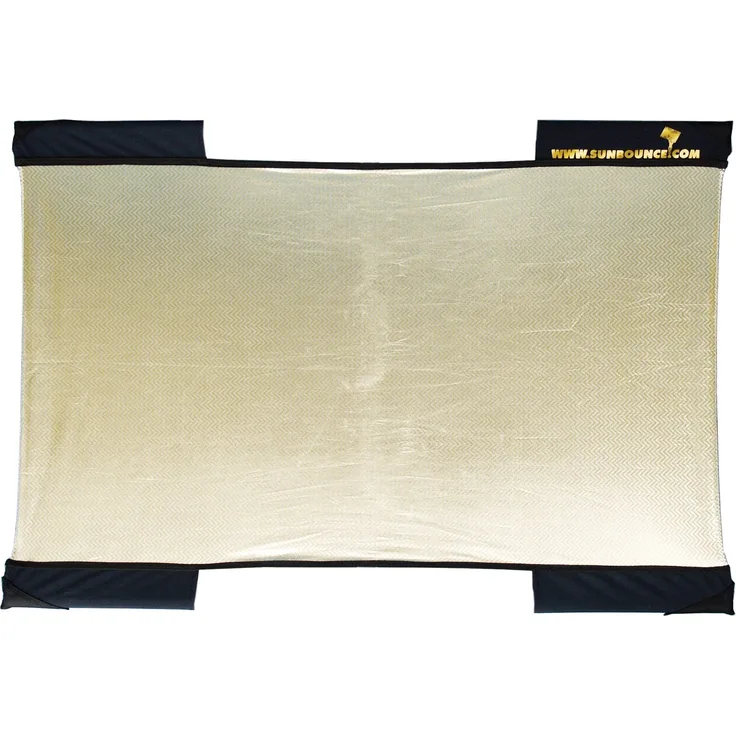 SUNBOUNR MICRO-MINI TRAVELER Bespannung GOLD-SILBER - Rückseite weiß (nahtlos)
