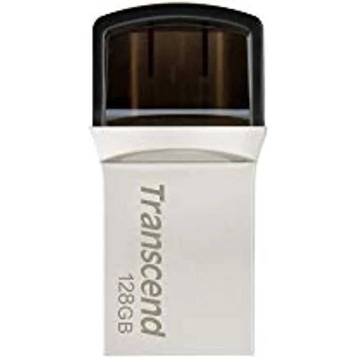 Transcend JetFlash 890 128GB USB3.0 Pen Drive OTG Type A&C Silver – Bild 1