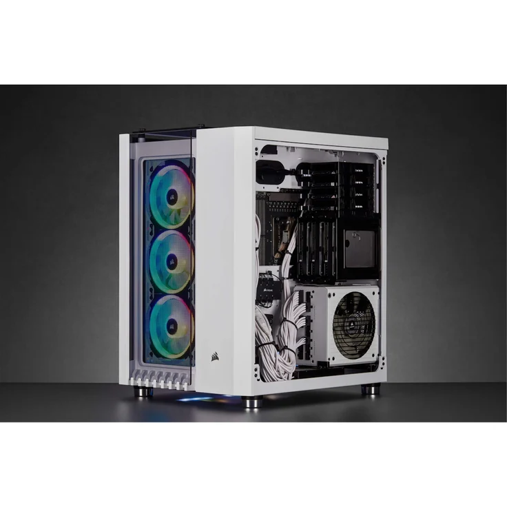 Corsair Crystal Series 680X RGB Hohem Luftdurchsatz Gehärtetem Glas ATX Smart Gaming Gehäuse, RGB LED, Weiß – Bild 6