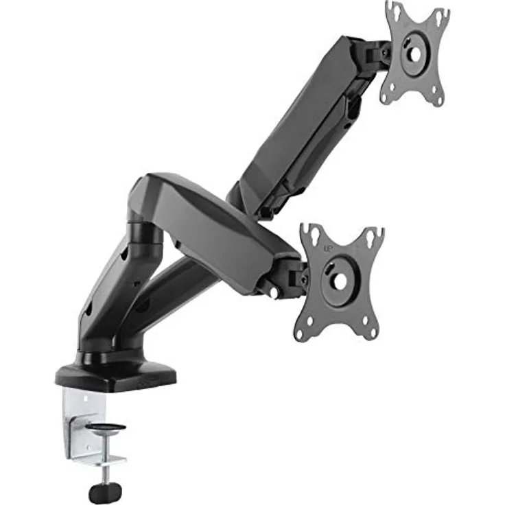 ICY BOX IB-MS304-T Monitor-Tischhalterung für zwei Displays bis zu 28 Zoll (71cm) und je 6, 5kg VESA 75x75 und 100x100
