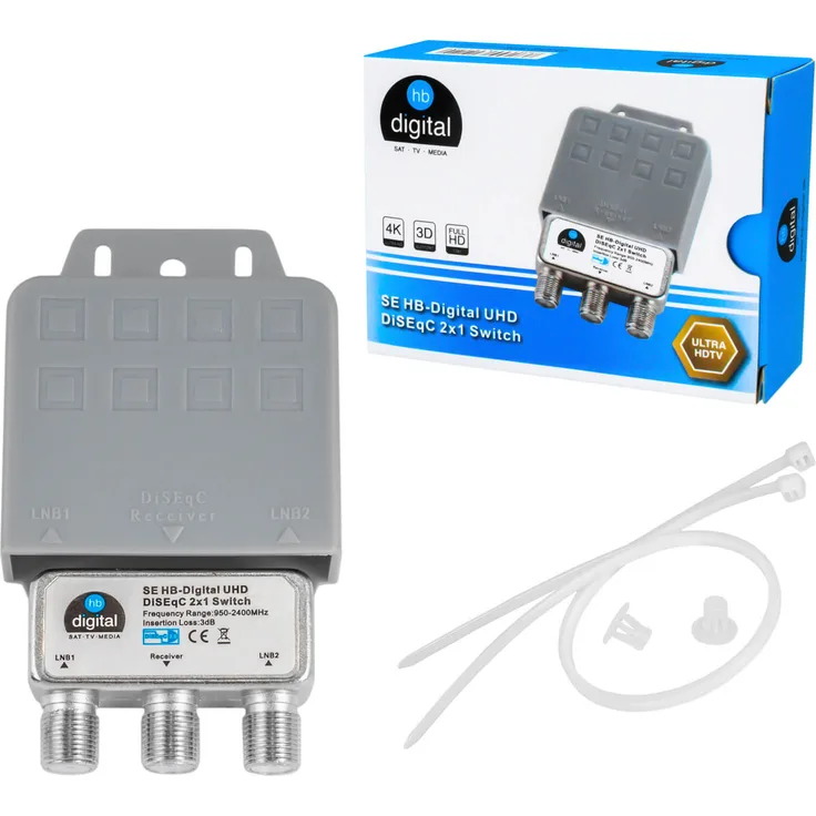 SET HB-DIGITAL DiSEqC 2-1 + F-Stecker