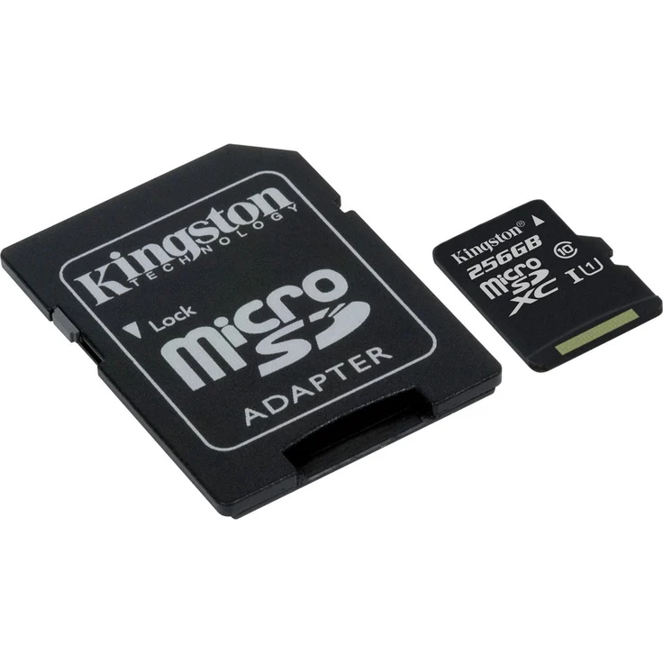 Kingston SDCS-256GB MicroSD Canvas Select Geschwindigkeiten der Klasse 10 UHS-I – bis zu 80 MB-s Lesezugriff (mit SD-Adapter)- Erwecken Sie HD-Videos zum Leben – Bild 1