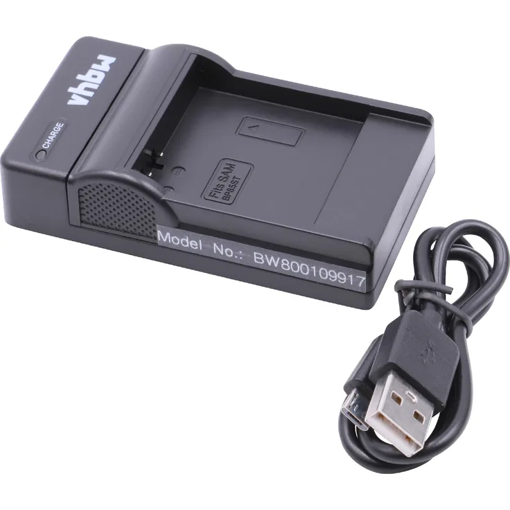vhbw Micro USB Ladegerät Ladekabel passend für Kamera Samsung VP-MX10A, VP-MX10AH, VP-MX10AU
