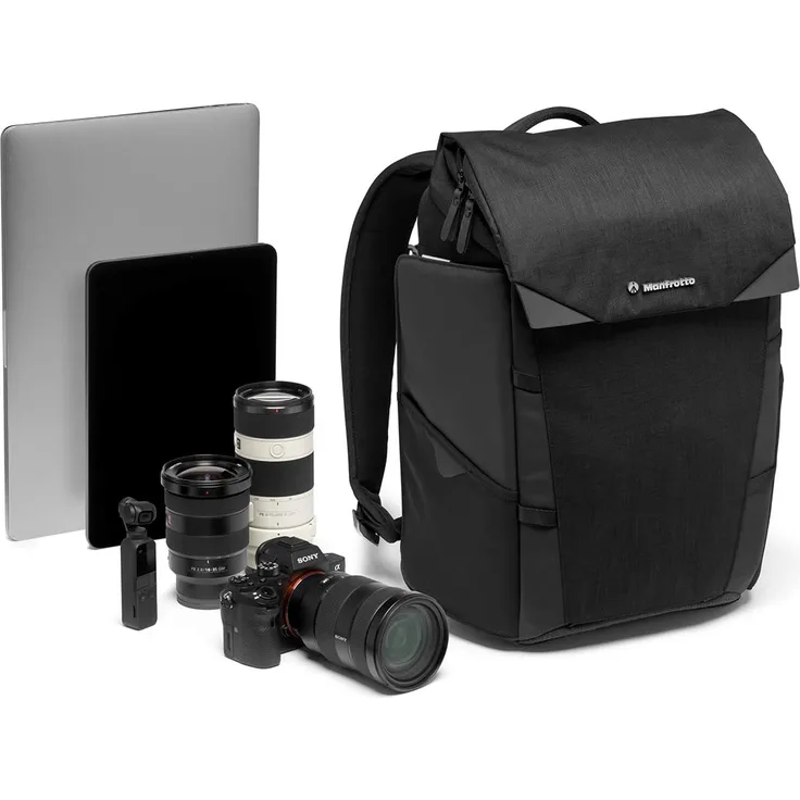 Manfrotto MB CH-BP-30 Chicago Kamerarucksack klein, vielseitig als Tagesrucksack-Fototasche für Fotografen-Videofilmer, für DSLR, spiegellose Kamera, Laptops, Objektive und Reiseausrüstung