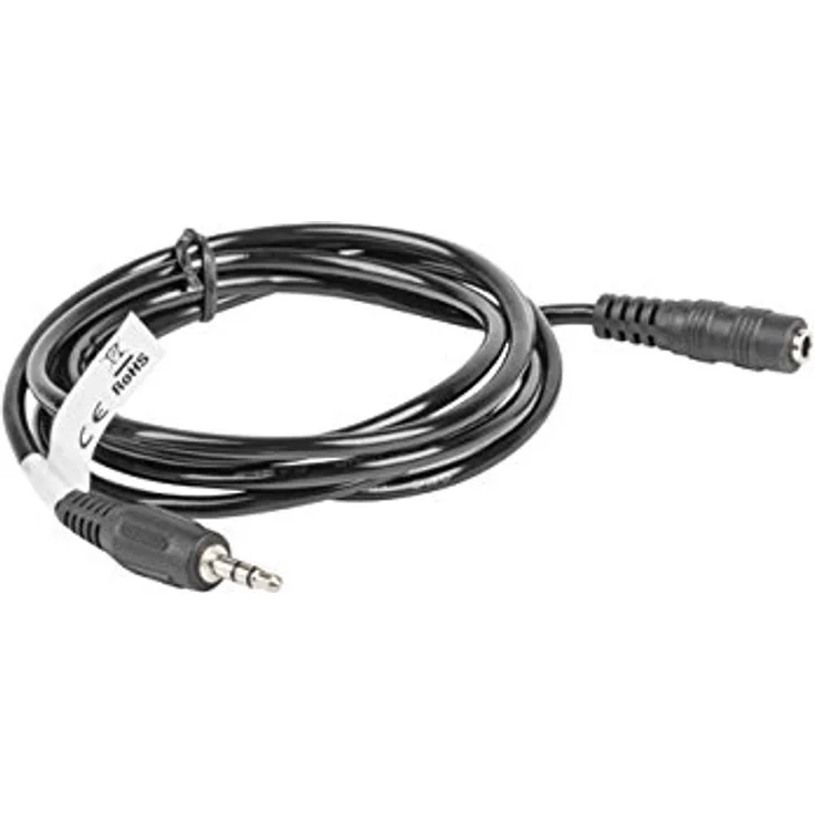 lanberg CA-MJFJ-10CC-0015-BK Klinkenstecker auf 3.5mm Klinkenbuchse Stereo-Audiokabel, 1,5m schwarz
