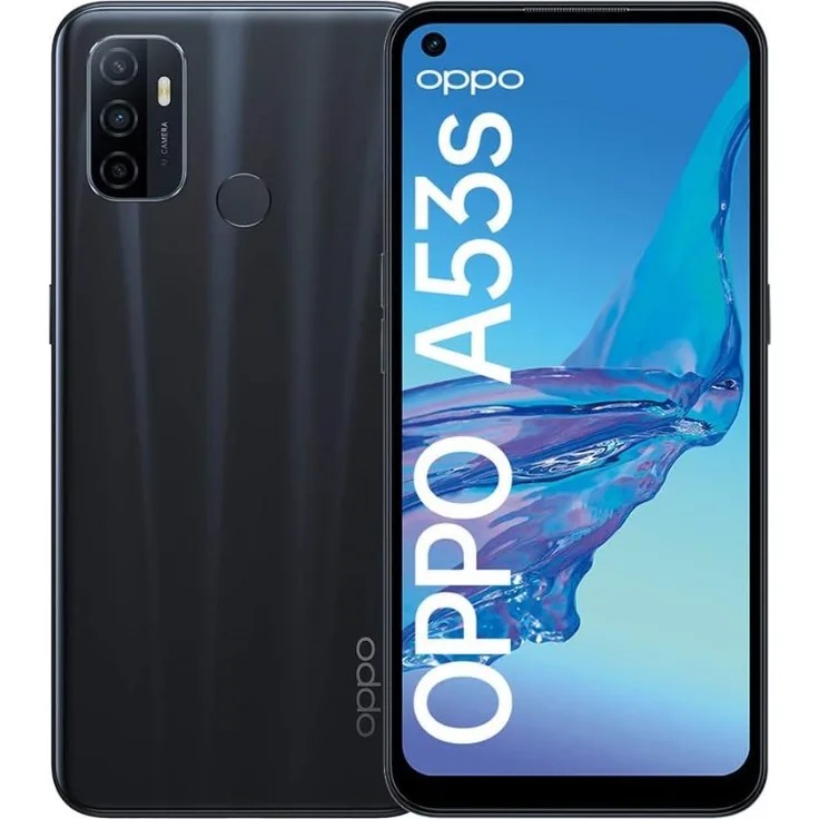 Oppo A53s Smartphone 16,51cm (6,5 Zoll) IPS-Display, 128GB interner Speicher, 4GB RAM, Dual-SIM, Electric Black