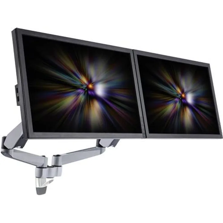 SpeaKa Professional SP-1624884 Superflex 2fach Monitor-Wandhalterung 25,4cm (10'') - 68,6cm (27'') Höhenverstellbar, Neigbar
