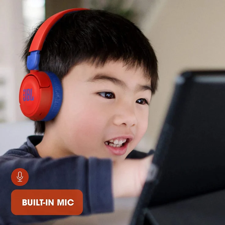 JBL JR 310 Kinder On-Ear-Kopfhörer kabelgebunden rot, blau – Bild 3