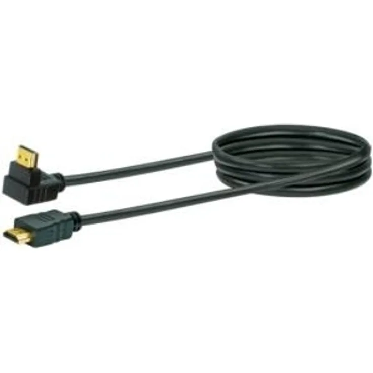 Schwaiger Digital HDMI Anschlusskabel (Stecker 90°-HDMI Stecker) 1,3 m schwarz