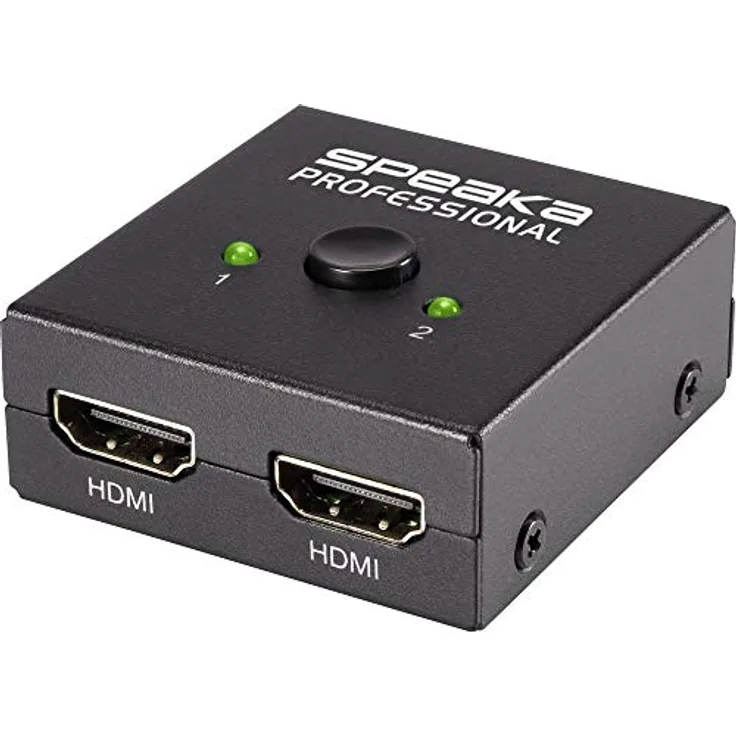 SpeaKa Professional 2 Port HDMI-Switch bidirektional verwendbar 3840 x 2160 Pixel (SP-7141056)