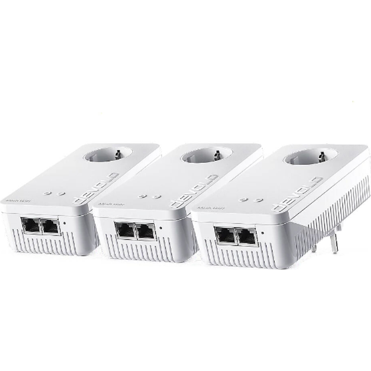 devolo Mesh WLAN 2 Multiroom Kit (8760), drei WLAN-Adapter, Tri-Band, 2x Gigabit LAN