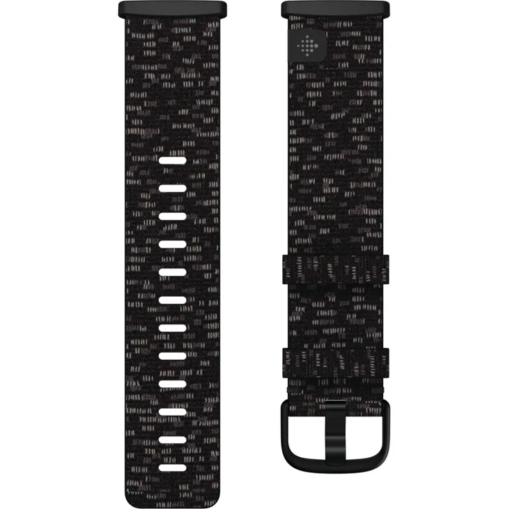 Fitbit Versa 3/ Sense, Woven Band Ersatzarmband, Charcoal, Large