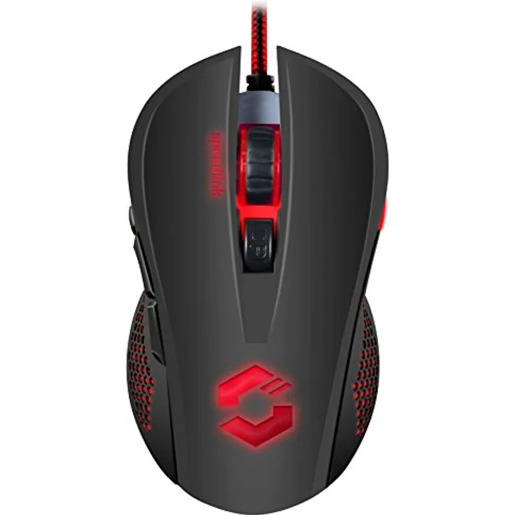 Speedlink 5-Tasten Gaming Maus PC-Computer - TORN Gaming Mouse USB (Schnellfeuertaste, bis zu 3.200 dpi, mit LED-Beleuchtung) schwarz