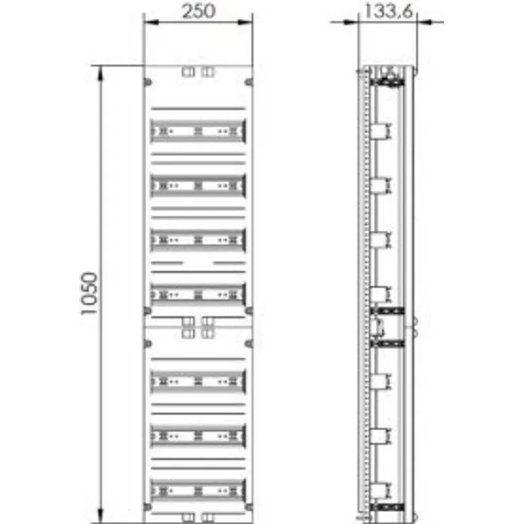 ABN Braun Verteilerfeld 1V 7xGerätetragsch. VR17