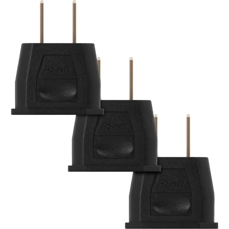 Kwmobile 3x Reiseadapter für Europa-Stecker in USA-Dose