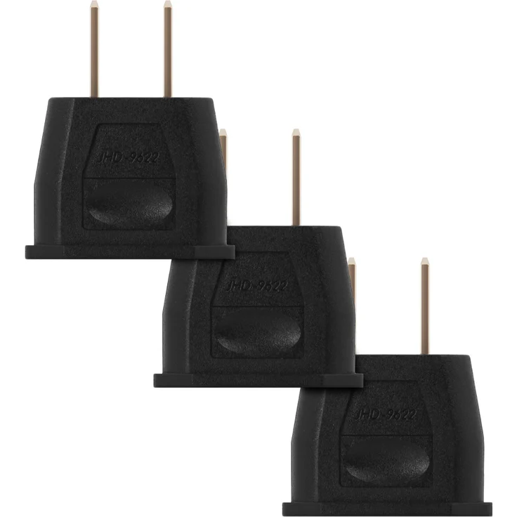 Kwmobile 3x Reiseadapter für Europa-Stecker in USA-Dose