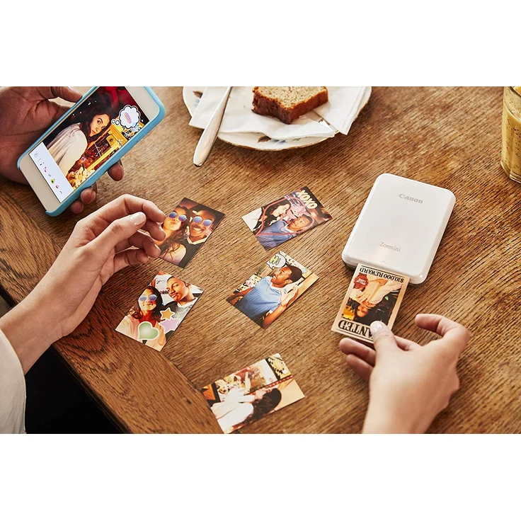 Canon Zoemini Mini Fotodrucker (Mini Fotodrucker, Bluetooth, 5 x 7,5cm Fotos, Akku, ZINK Druck tintenfrei, Sofortdruck, iOS, Android, Printapp, 160g, 314 x 400 dpi) roségold (3204C004) – Bild 6