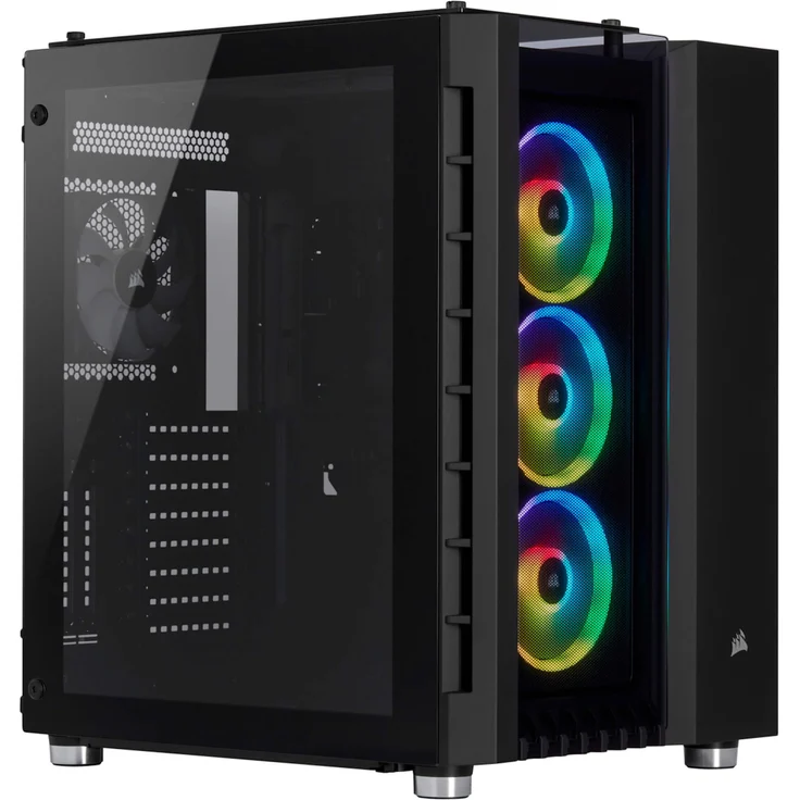 Corsair Crystal Series 680X RGB Hohem Luftdurchsatz Gehärtetem Glas ATX Smart Gaming Gehäuse, RGB LED, Schwarz – Bild 6