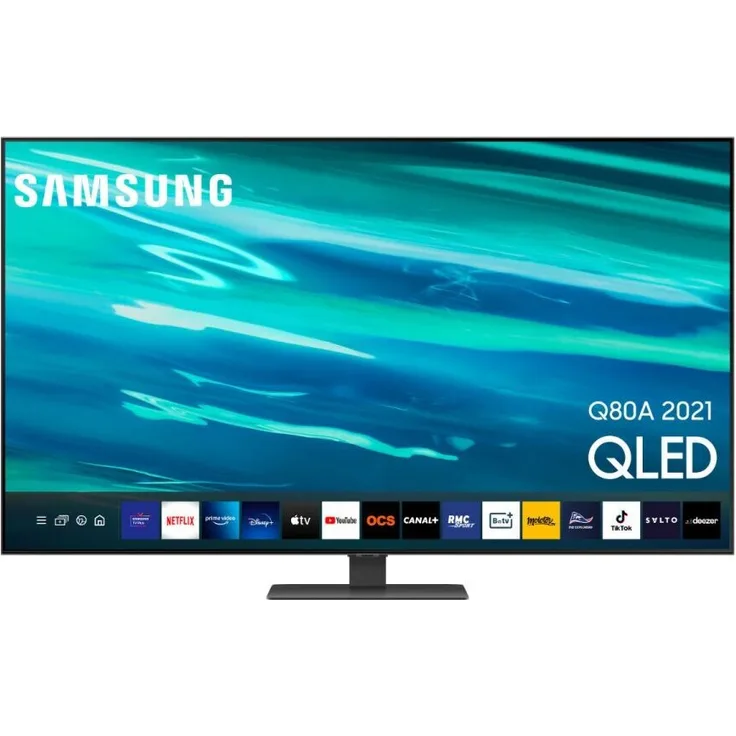Samsung QE55Q60A 138 cm (55 Zoll) QLED Smart TV (Ultra HD, HDR) Twin HD-Triple-Tuner (Sat, Antenne, Kabel) Modelljahr 2021 Energieklasse G (EU-Modell)