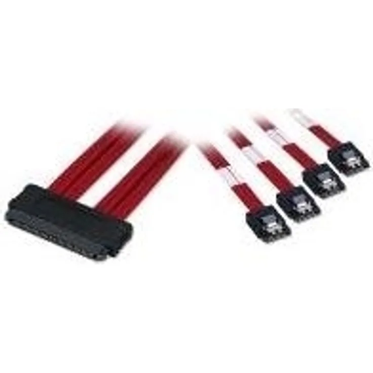 LINDY Internes (Latch-Typ) SATA Multilane & SAS 4i Kabel SFF-8484, 1m