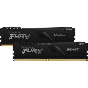 Bild für Kingston Fury DIMM 32 GB DDR4-3200 Kit Arbeitsspeicher, schwarz (KF432C16BB1K2/32)