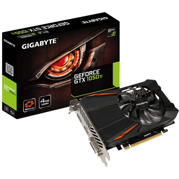 Gigabyte GeForce GTX 1050 Ti GV-N105TD5-4GD 4GB Grafikkarte schwarz