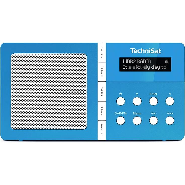 TechniSat TechniRadio 1 NRW-Edition Tragbares Radio mit Wecker, Dot-Matrix-Display, LCD-Display, blau – Bild 1