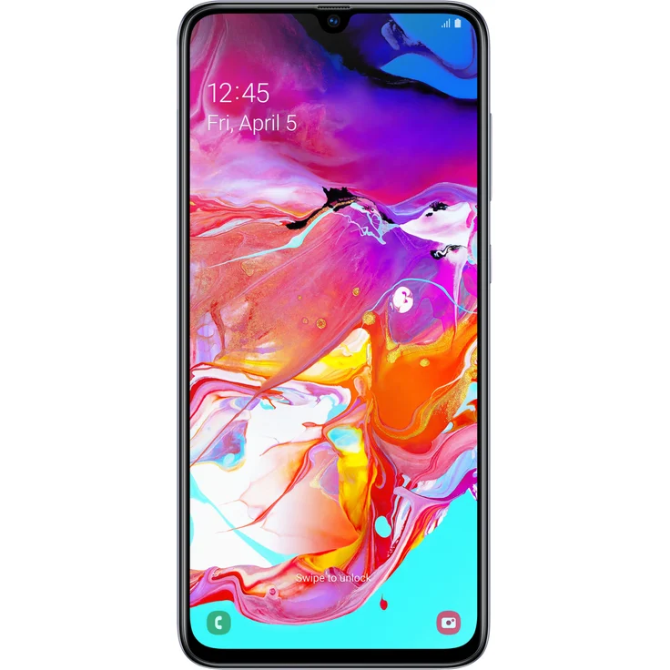 Samsung Galaxy A70 Smartphone 17,02cm Pixel (6,7 Zoll) Super AMOLED-Display, 128GB interner Speicher, 6GB RAM, Dual-SIM, Android, White – Bild 1