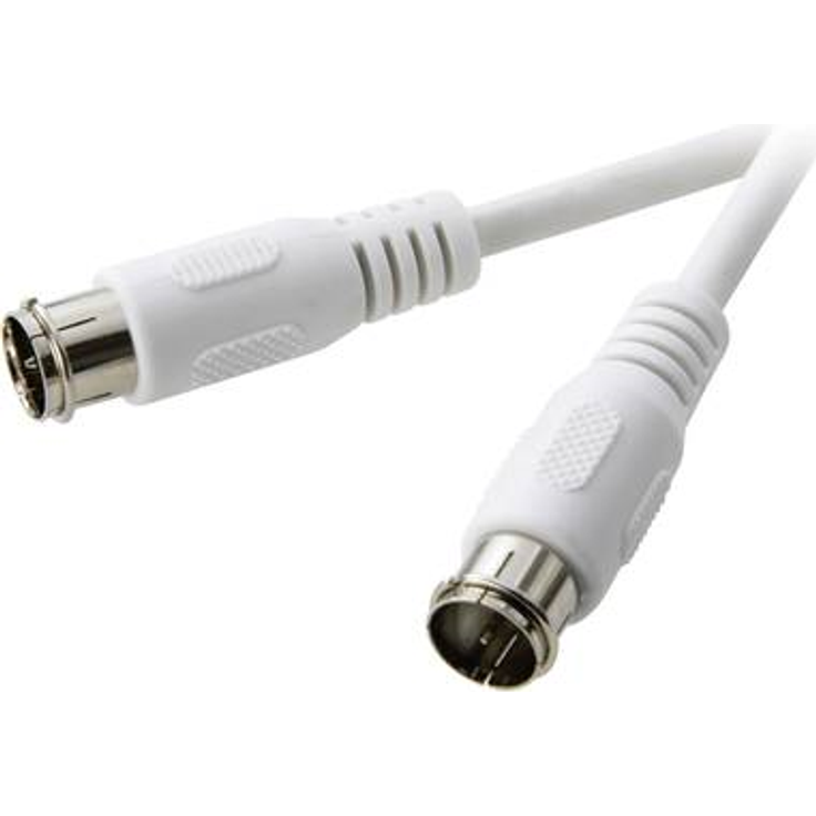 SpeaKa Professional SAT Anschlusskabel [1x F-Quickstecker - 1x F-Quickstecker] 1.50 m 75 dB Weiß (SP-7870684)