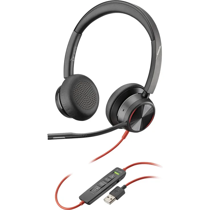 Plantronics Headset Blackwire 8225, binaural, USB-A, ANC, schwarz