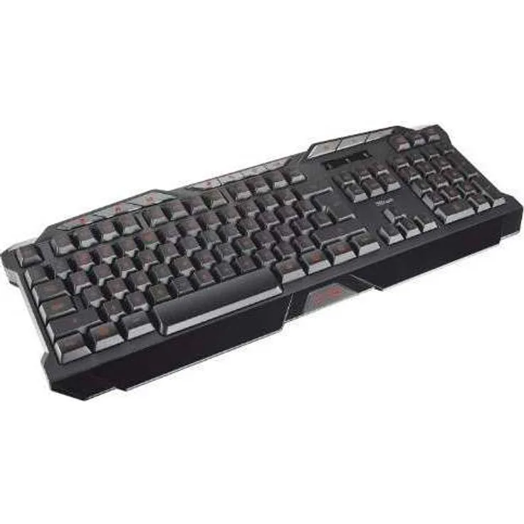 Trust GXT 280 LED Illuminated Gaming Tastatur DE schwarz (deutsches Layout, QWERTZ, beleuchtet, 8 Media-Tasten, Anti-Ghosting)