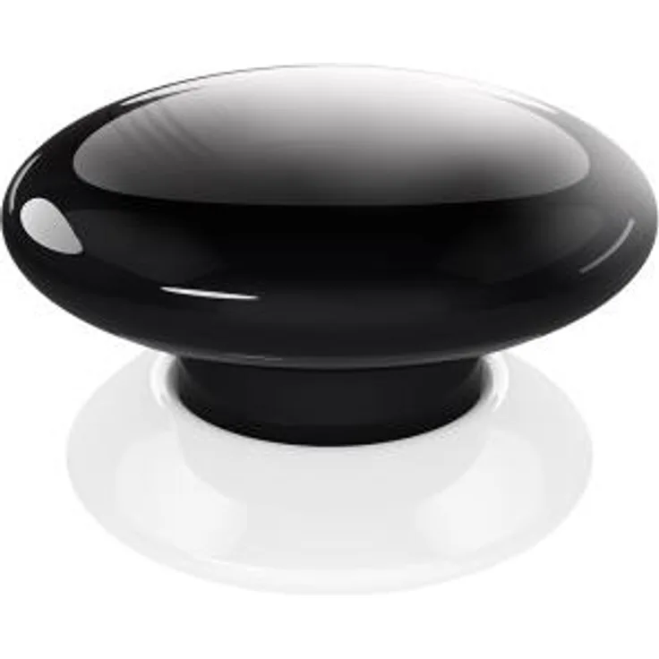 FIBARO The Button Black - Z-Wave Plus Drahtlose Tragbare Schalt-Knopf, Schwarz, FGPB-101-2