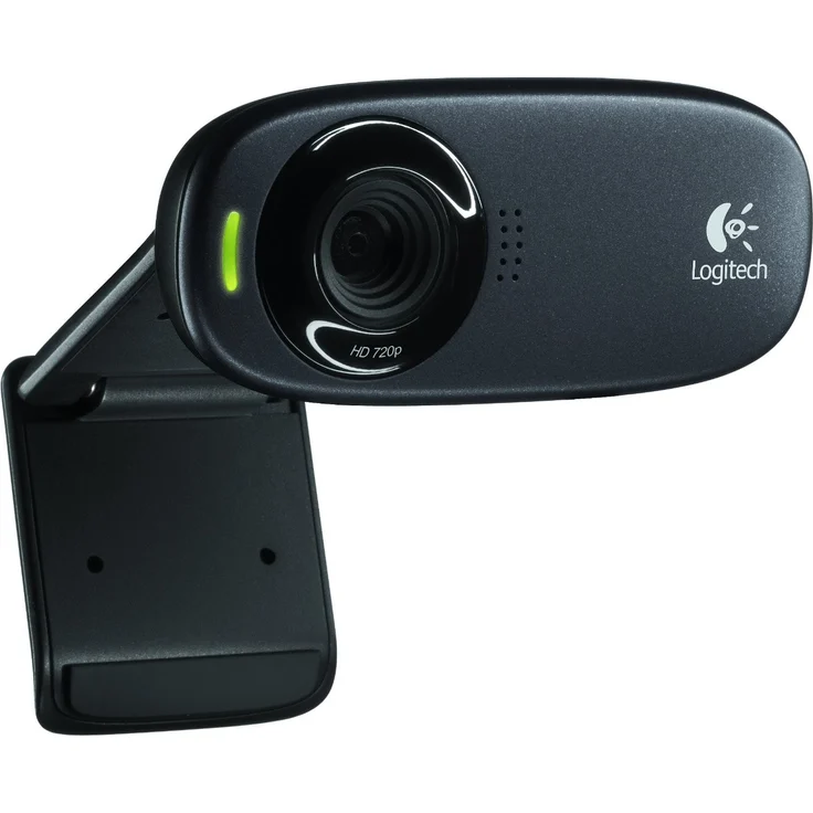 Logitech C310 Webcam, HD 720p, 60° Sichtfeld, Fester Fokus, Belichtungskorrektur, USB-Anschluss, Rauschunterdrückung, Universalhalterung, Für Skype, FaceTime, Hangouts, etc., PC-Mac-ChromeOS-Android (960-001065) – Bild 3