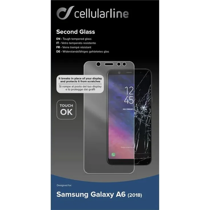 SECOND GLASS Display-Schutzglas für Galaxy A6 (2018) (Transparent)
