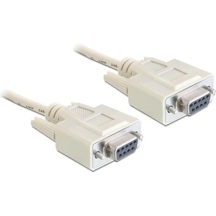 DeLOCK - Nullmodemkabel - DB-9 (W) - DB-9 (W) - 3,0m - Grau (84169)