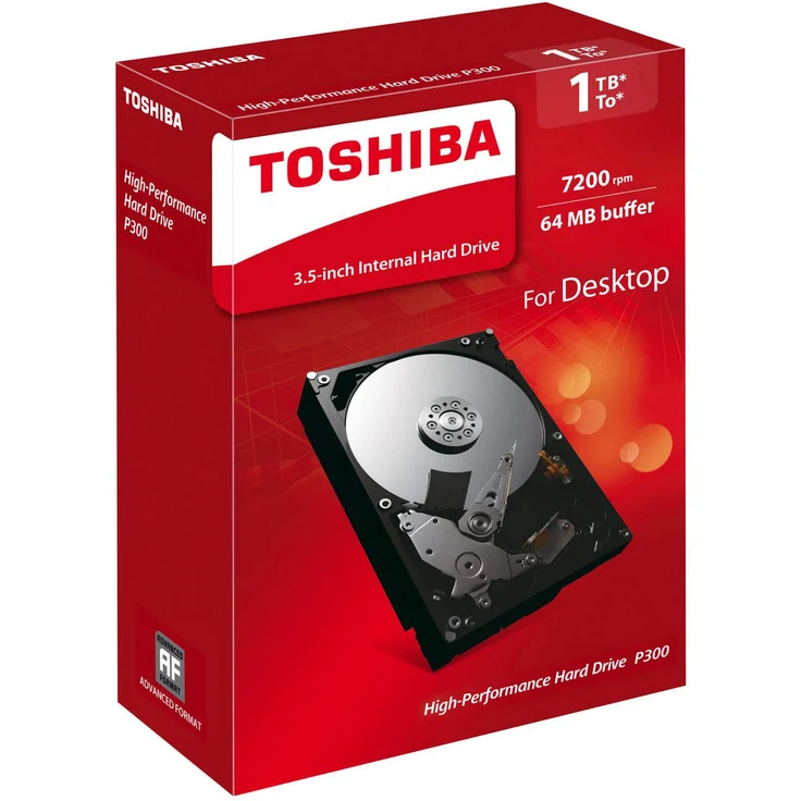 Toshiba P300 - Festplatte - 1 TB - intern - 3.5 Zoll (8.9 cm) - SATA 6Gb/s - 7200 rpm - Puffer: 64 MB (HDWD110EZSTA) – Bild 2