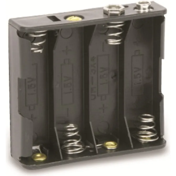 Batteriehalter, 4x Mignon, Clip