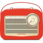 Nordmende Transita 130 Retro Tragbares Radio mit Bluetooth, LCD-Display, rot