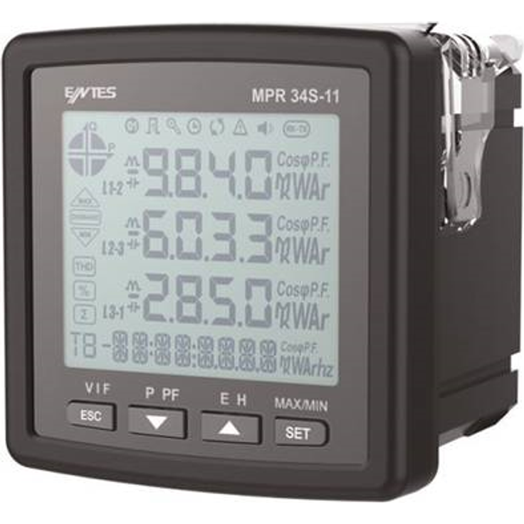 ENTES Digitales Einbaumessgerät MPR-34-11-72 MPR-34-11-72 Multimeter Einbauinstrument 1x Digitaleingang 1x Digitalausgang 1x Impulsausgang (MPR-34-11-72)